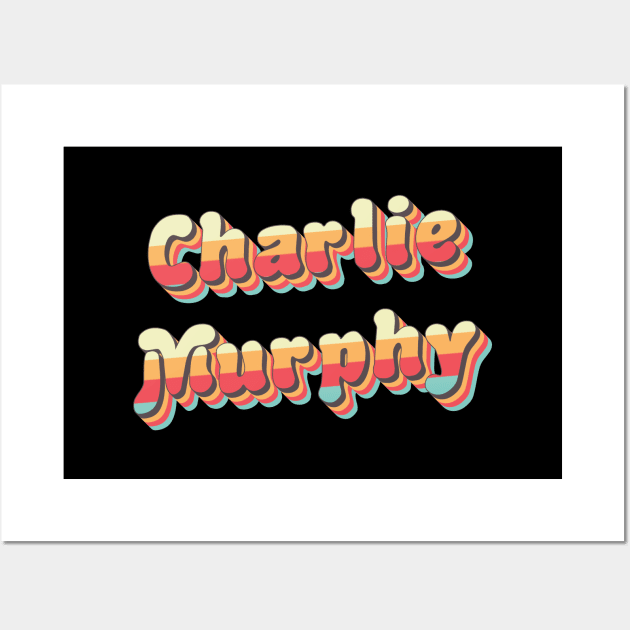 Charlie Murpy Retro Stacked Faded Rainbow Grunge Typography Wall Art by Classic Cassette